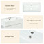 Meuble-lavabo contemporain de 21,6 po, lavabo en céramique, étagère à droite, porte à fermeture douce, meuble-lavabo moderne spacieux avec lavabo et rangement-2007362653
