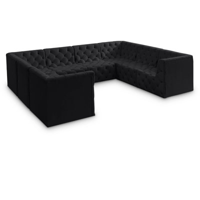 Izzobella Velvet U-Shaped Sectional Reversible