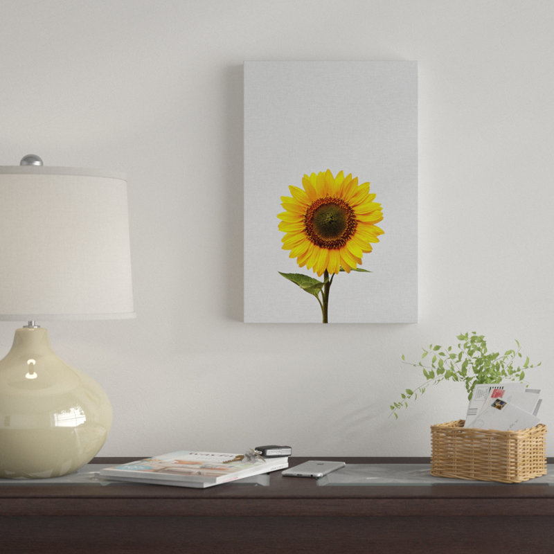 « tournesol », reproduction d’impression sur toile, H 12 po x l 8 po x P 0,75 po, Toile tendue, Pas de tapis