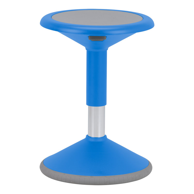 Tabouret plat - hauteur réglable et mouvement, Bleu éclatant