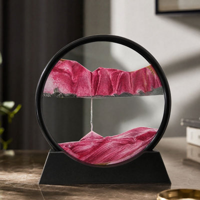 PV C ba g Moving Sand Art Picture Hourglass Decor Dynamic Sandscape Ornament High End Home Decoration For Wine Cabinet Office Desk Stress Relief