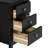  Three Drawer End Table/Nightstand Black-811329188