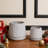 Handmade White Glazed Ceramic Planter Set Of 2, 6" & 8" Diameter-790494333