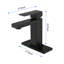 Robinet de lavabo de salle de bain à poignée simple avec drain escamotable (avec trop-plein)-117992924