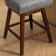 Tabouret de bar pivotant à hauteur de comptoir, siège de 26 po de hauteur, ensemble de 2, tissu gris-1492623198