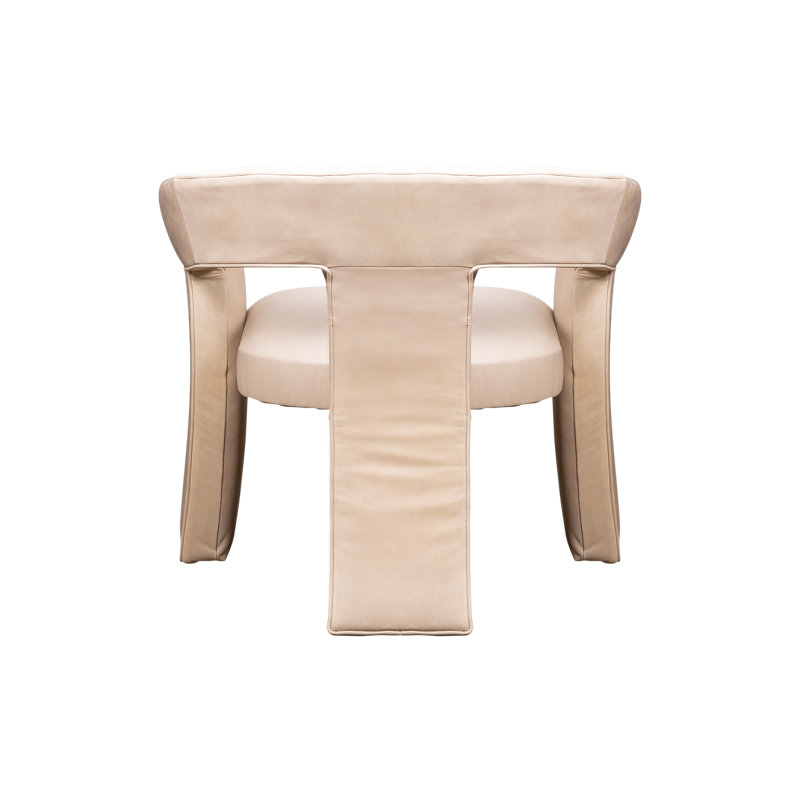 Gramercy Armchair, Gramercy Khaki Genuine Leather