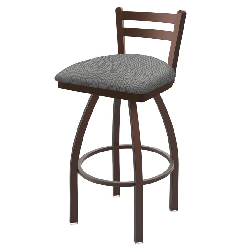 411 Jackie Low Back Swivel Bar & Counter Stool, Bronze, Counter Stool (25" Seat Height), Fabric-Graph Alpine