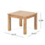 Table d'appoint en bois de style minimaliste moderne, l 19,81 po x P 15 po, brun, table chic à assembler, conception à lattes fermées, 15 po, requis