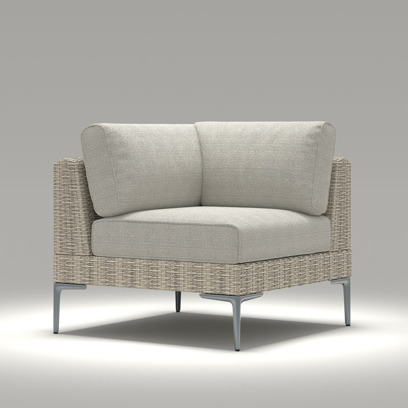 Outdoor Lounge Chair with Cushions, Beige