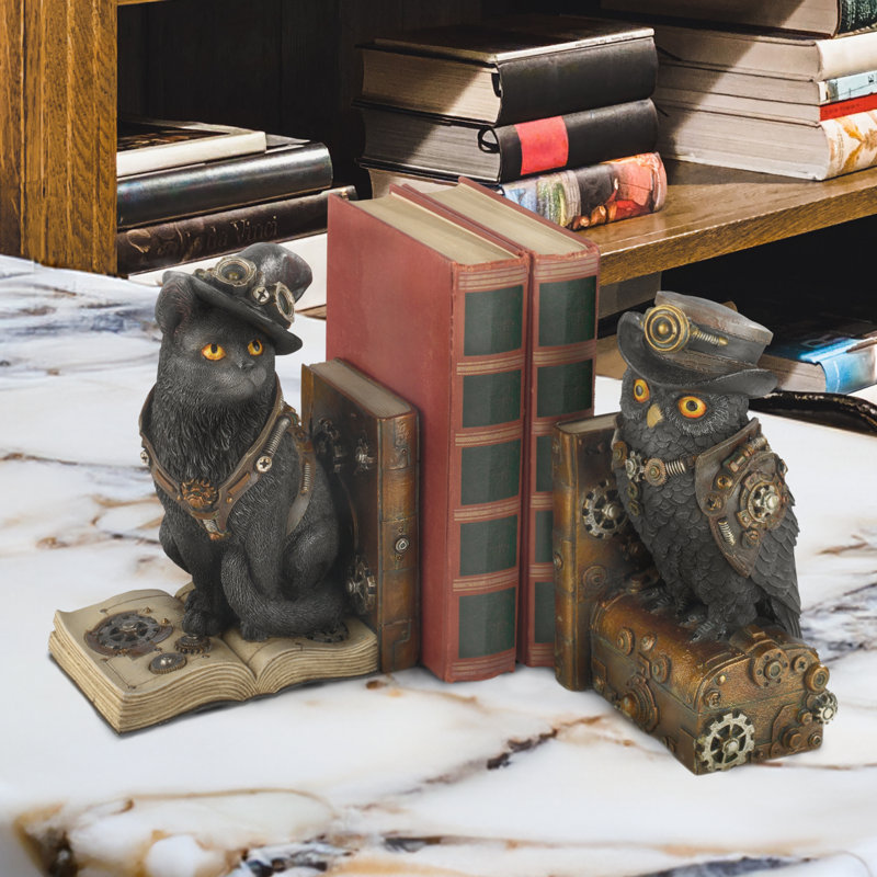 Serre-livres sculpturaux Steampunk
