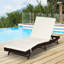 Chaise de jardin inclinable en rotin Rosengard