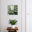 Wall mounted key box, Opens to the right, 30x30x5, Black, Agave motif geometric composition nature, 