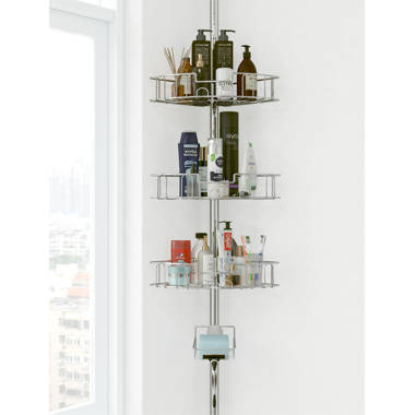 Rebrilliant Liora Tension Pole Stainless Steel Shower Caddy