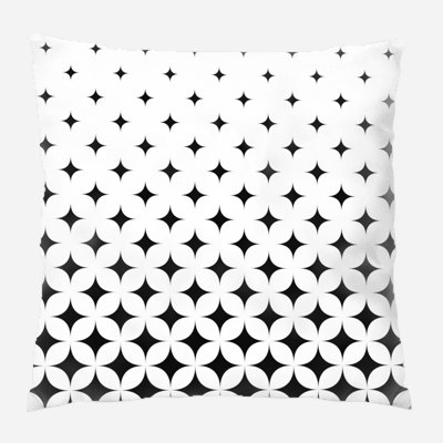 Geometric Microsuede Reversible Throw Pillow