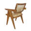 Chaise en teck teinté et rotin naturel-2050270117