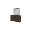 Ensemble de chambre avec grand lit 4 pièces de style moderne avec tête de lit à DEL, haut-parleurs Bluetooth et ports USB - Noyer-687869680