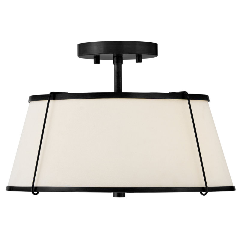 Hinkley Clarke Medium Semi-Flush Mount Ceiling Light, Black