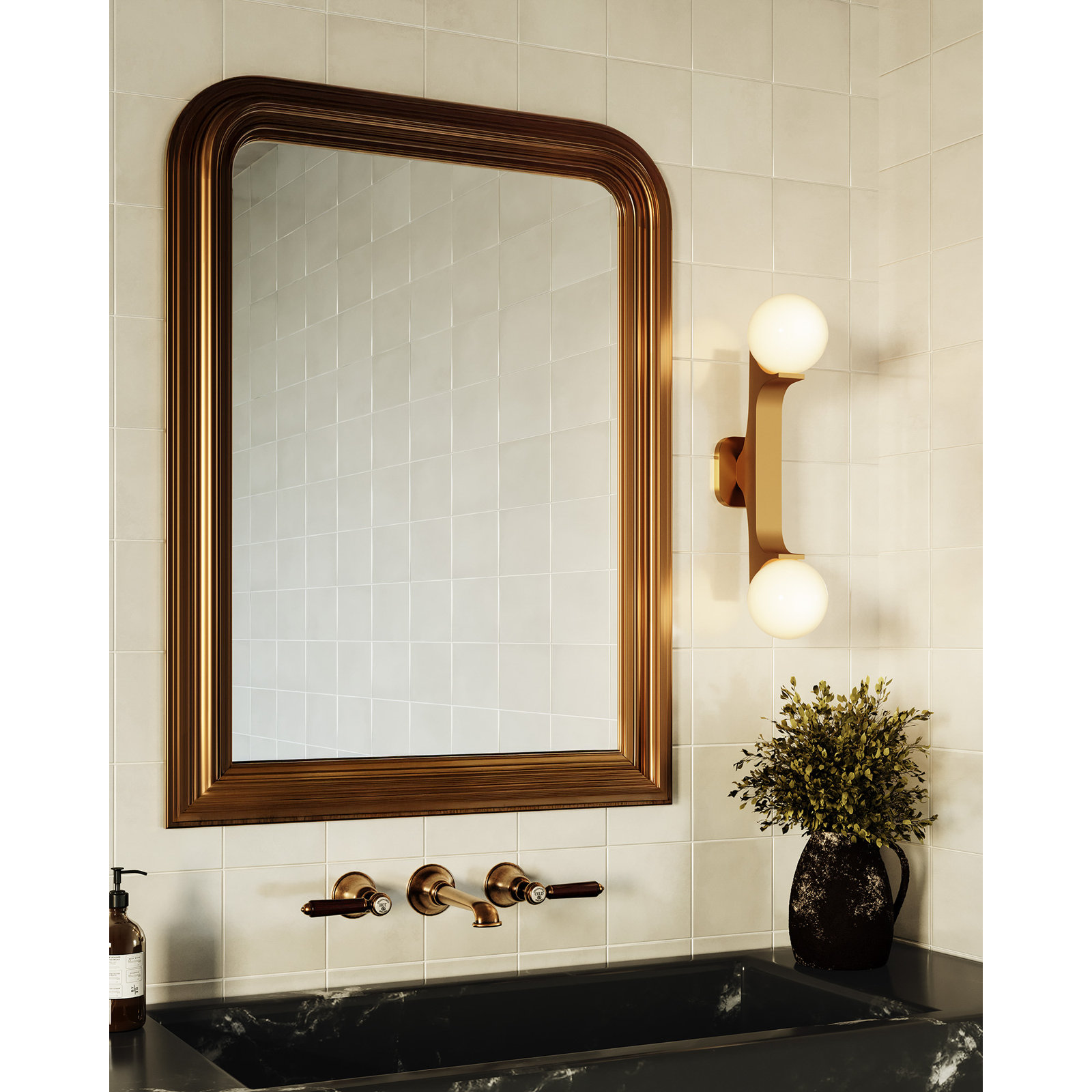 Tarek 22-in Wall/Vanity Light, Brushed Gold