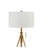 Vintage Look 1Pc Floor Lamp Stained Gold Tripod Legs Unique Lamp Pull Switch 32"H-1813379124-1813379126