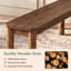 Banc de 55 po en bois massif pour vestibule