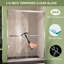 Porte de douche coulissante 70 po x 72 po, semi-sans cadre, verre trempé de 6 mm, poignée en acier inoxydable nickel brossé, facile à nettoyer-111987508