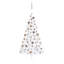 Arbre de Noël artificiel semi-illuminé avec ensemble de décoration de fête-1224851528