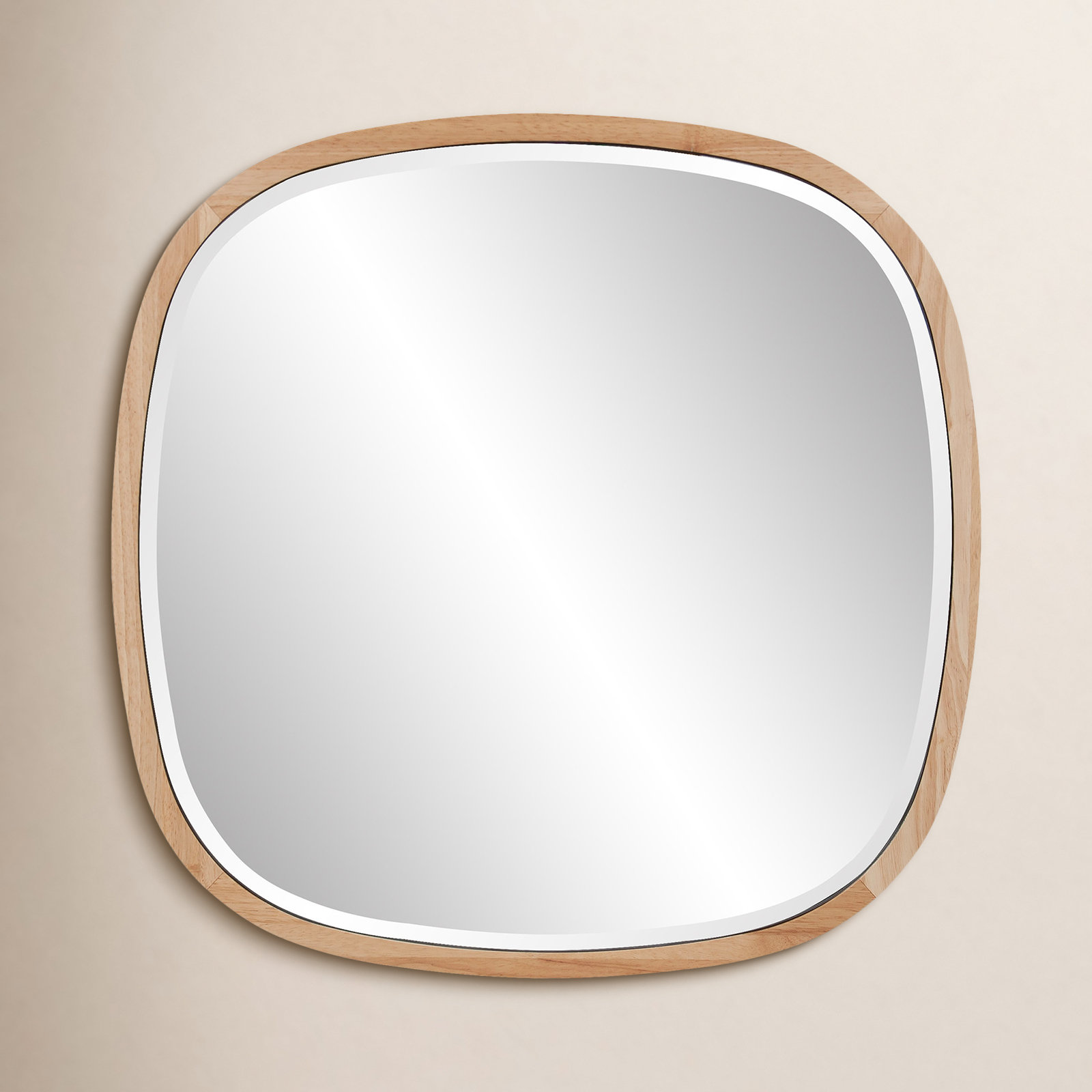 Cartwell 26" Oak Accent Mirror, 25.5" x 25.5"