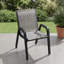 Ensemble de 2 fauteuils de jardin empilables, en textilène résistant aux intempéries, à dossier haut, pour terrasse, balcon ou piscine.-2016387145-2016387148