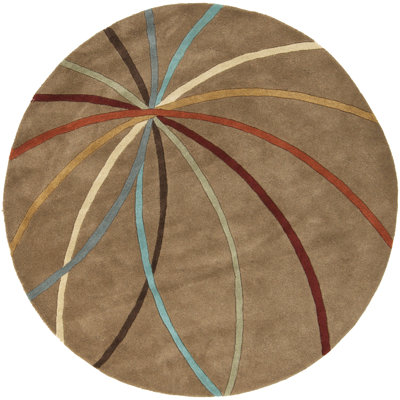 Tapis moka en laine touffeté à la main à motif abstrait Mcquaid