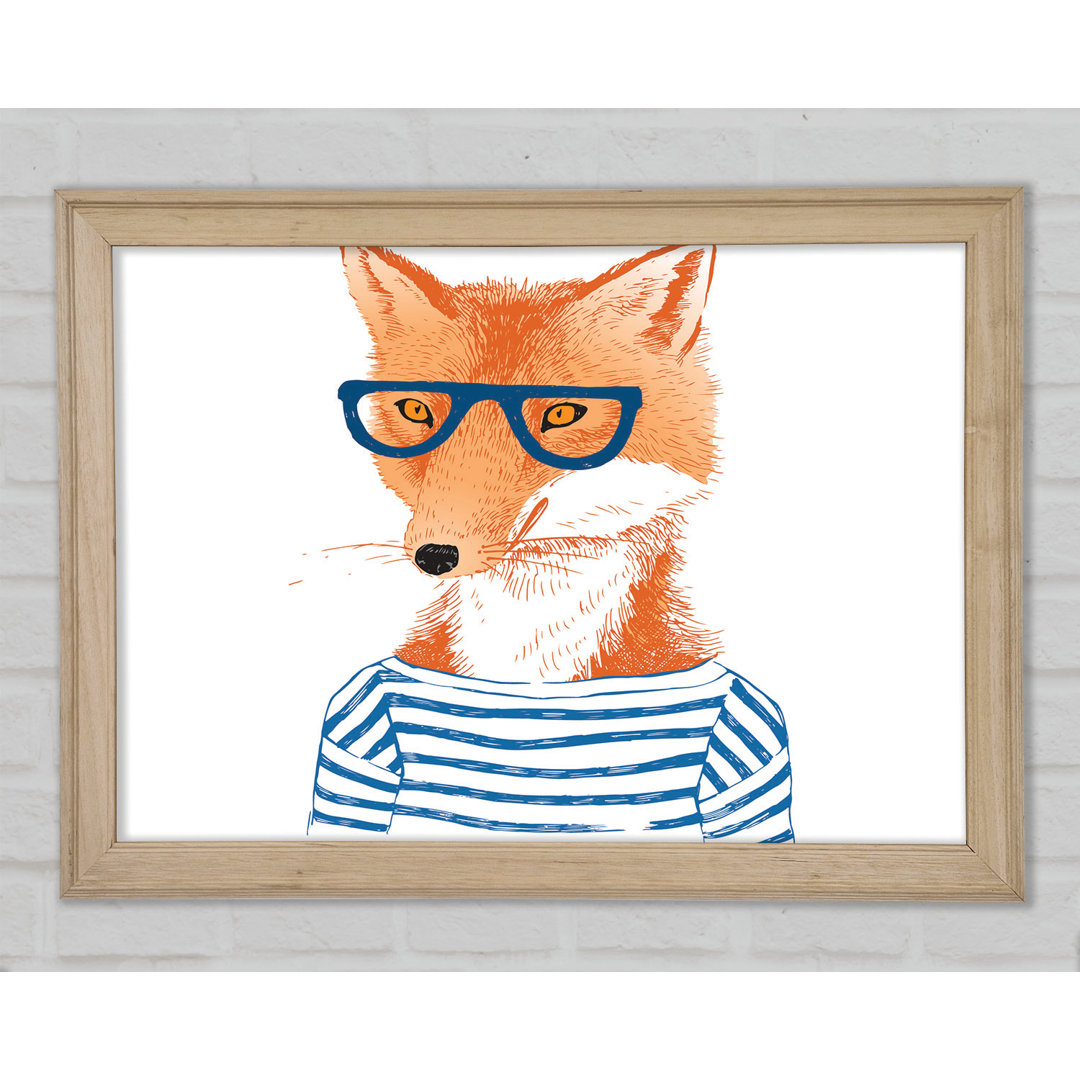 Gerahmtes Leinwandbild The Nerd Fox