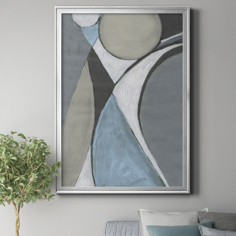 «A Soft Jewelled Geometric II» par J Paul, reproduction d'art sur toile encadrée, Argent, H 30,5 po x l 42,5 po x P 1,5 po