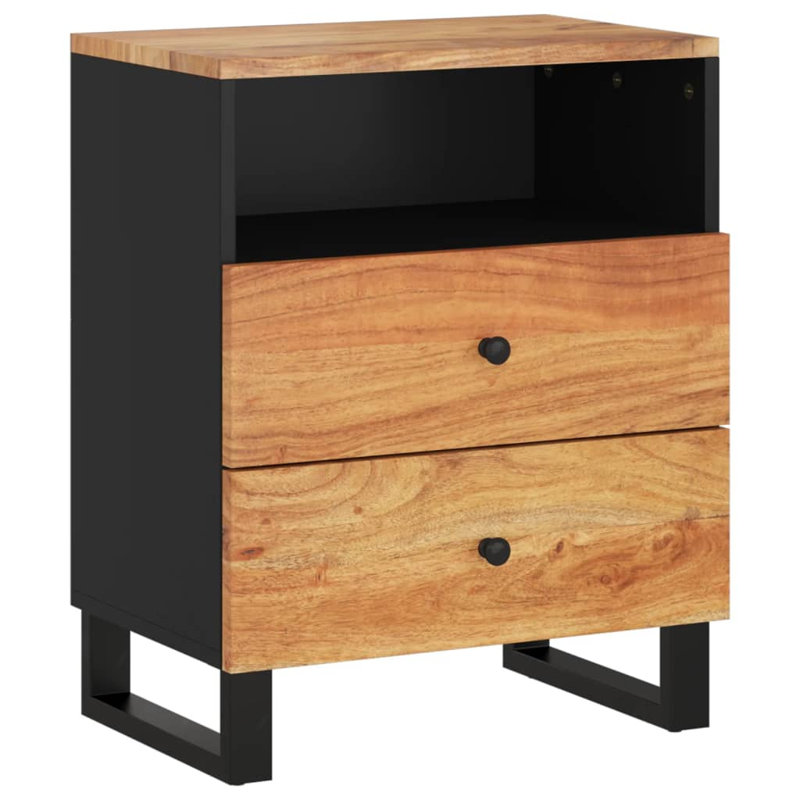 Grenard 13'' W Nightstand, Brown/Black