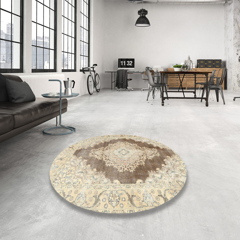 Oriental Indoor Rug, Round 5'
