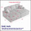 Canapé 3 places en velours côtelé de 213 cm avec coussins, pouf, repose-pieds avec rangement et rainures pour porte-gobelets pour un confort optimal