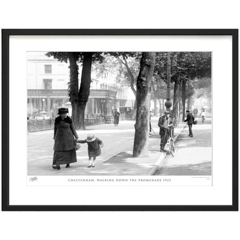Cheltenham, Walking Down The Promenade 1923 by Francis Frith - Single Picture Frame Print, 40cm H x 50cm W x 2.3cm D