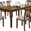 Ensemble de table de salle à manger confortable avec chaises rembourrées, réunions de famille et mots mémorables