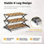 Grille de refroidissement pliable à 3 niveaux - Grille de cuisson réglable et empilable avec conception en X stable, grilles de refroidissement peu encombrantes pour la cuisson, la cuisson des biscuits, les gâteaux, le rôtissage et le séchage (noir)