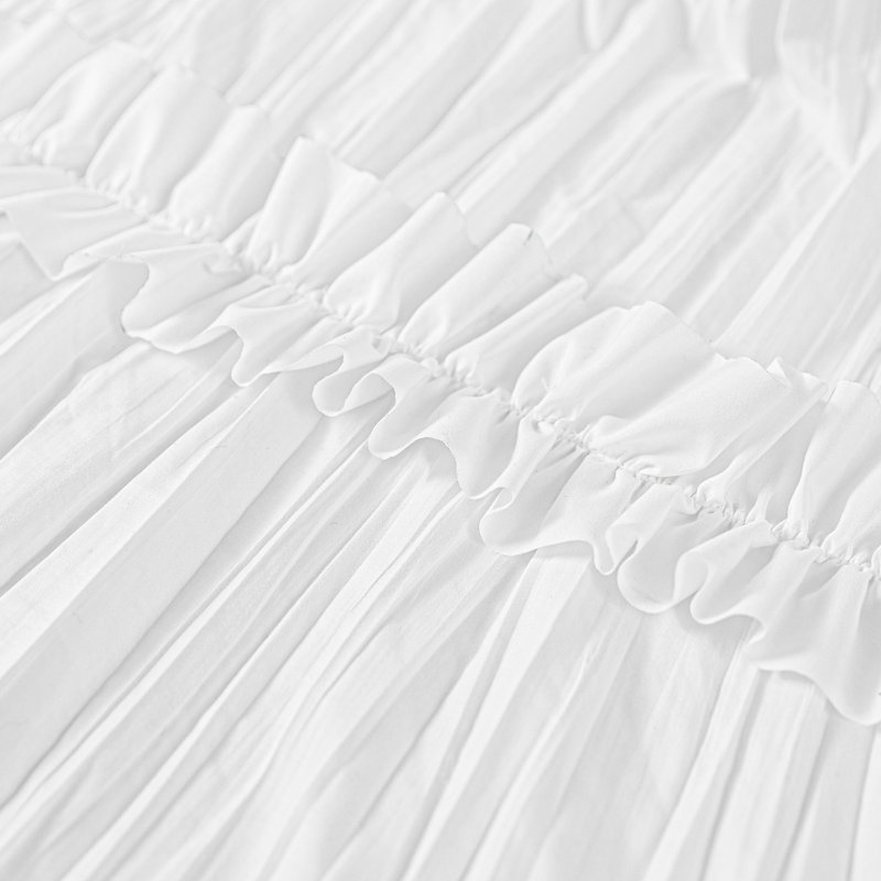 Rideau de douche No Hook Ruffle Farmhouse