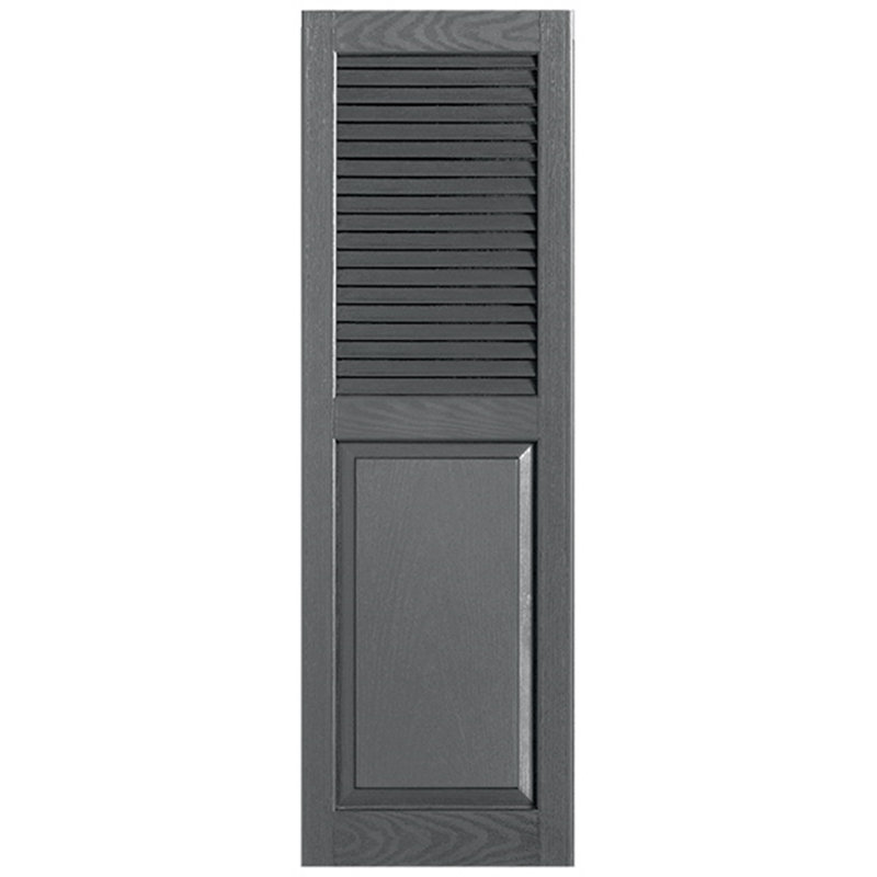 Combinaison droite à persiennes combinées, 60 po, 12 po, Gris