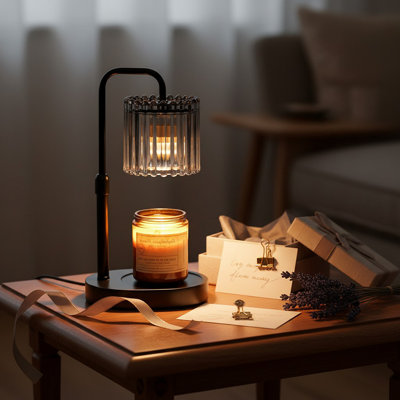 Candle Warmer Lamp With Timer & Dimmable, Height Adjustable Wax Melter For Farmhouse Bedroom Decor,  Housewarming Gift