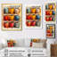 Tasse de café rouge et bleu Boho Morning II - café, art mural-413597249-413597251