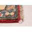 Tapis rouge en laine noué à la main de conception unique 6 pi 7 po x 9 pi 10 po New Age