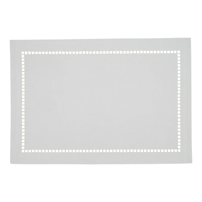 Leiker Polyester Rectangle Placemat, White