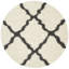 Tapis en polypropylène ivoire / gris foncé Alonnah-1376848980