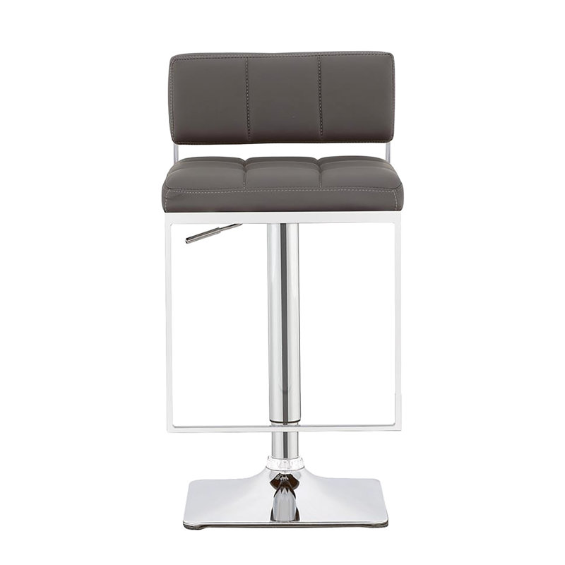 Chaise de salle à manger confortable et grise avec siège rembourré et élégant pour soutenir la détente