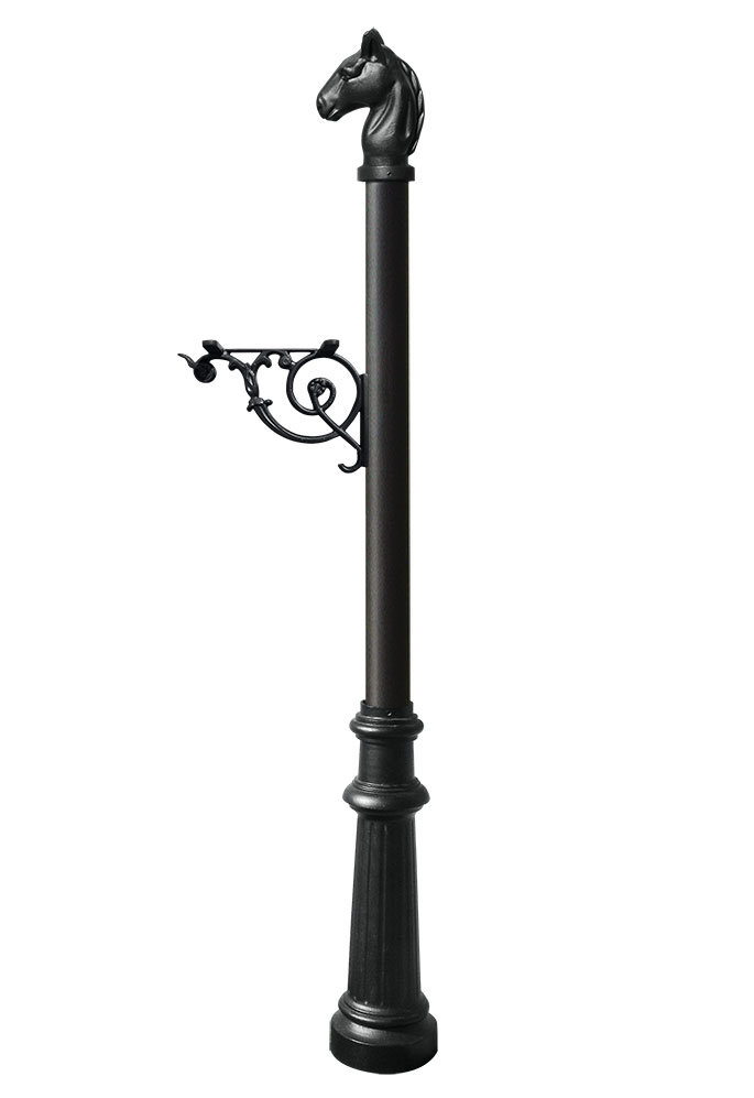 Lewiston Mailbox 80.75" H In-Ground Decorative Post Qualarc 