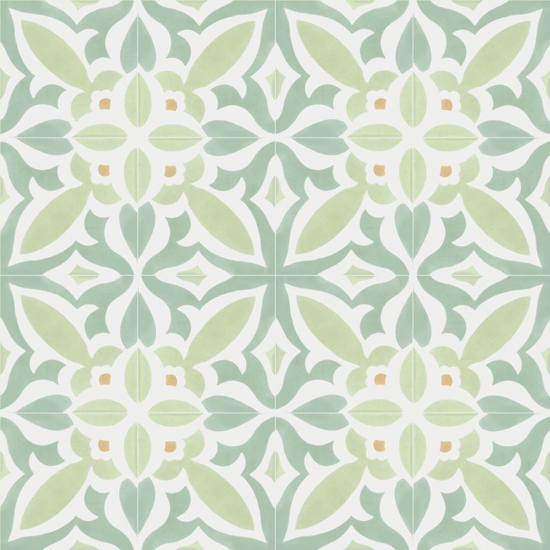 Fiore Laurel 8" x 8" Cement Patterned/Concrete Look Wall & Floor Tile