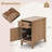 1 Pcs End Table With Charging Station Flip Top Bedside Table With Usb Ports & Outlets Brown