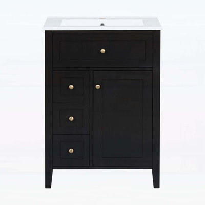24 Inch Bathroom Vanity with Sink,3 Drawers