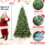 Arbre de Noël de 7 pi, 400 lumières chaudes Ul, 1072 pointes, mémoire, support en métal stable pour les petits espaces de vacances de conception artificielle, soutiennent un look complet-486530081